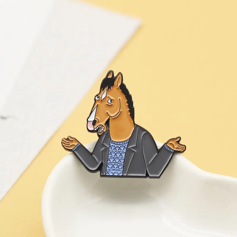 BoJacks-Horseman Enamel Pin Lapel Pin for Clothes Brooches on Backpack Briefcase Badge Jewelry Decoration Gifts for Friend