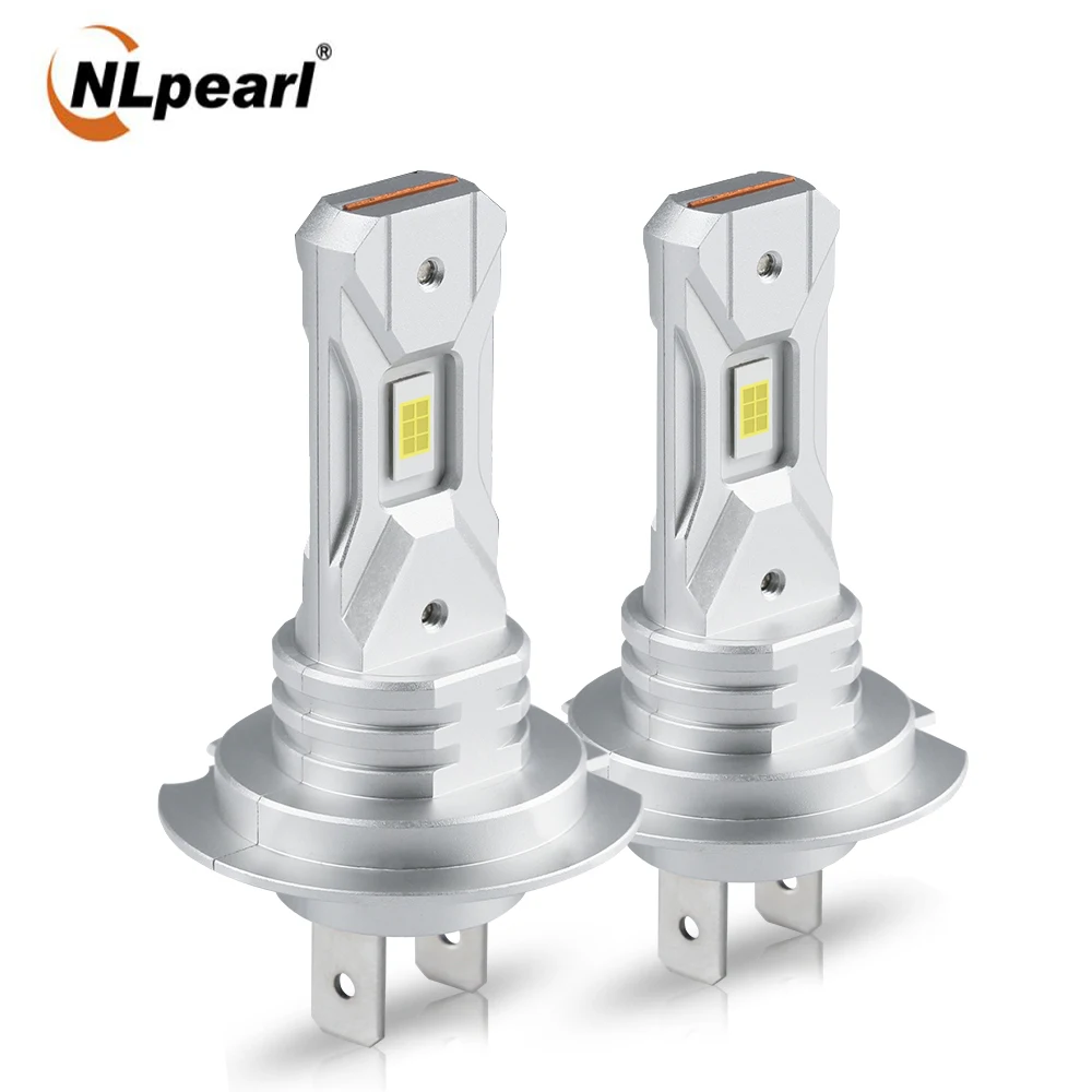 NLpearl 2Pcs H7 LED Headlight Light 12V 18000LM 60W Mini LED H7 Bulb Ledlamp Bezwentylatorowa bezprzewodowa lampa samochodowa 5530 CSP White 6000K