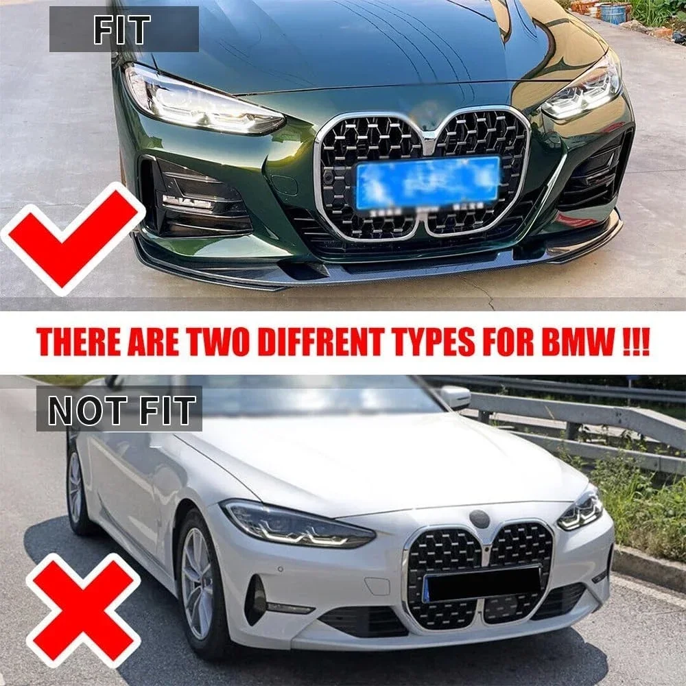 MP Style Front Lip Lower Board For BMW 4 Series 2021-2024 G22 G23 M440i M440d 430d 430i Bumper Blade Splitter Body Kit Tuning