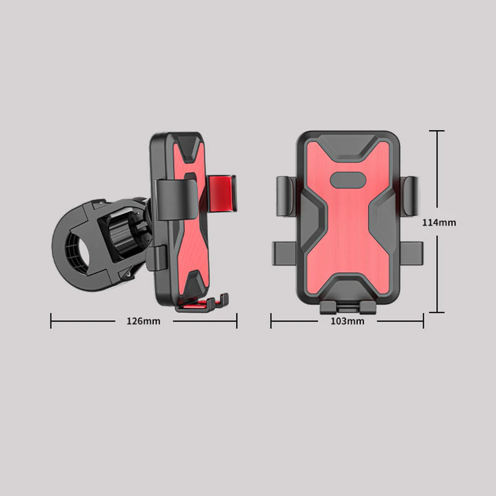 Soporte de teléfono para motocicleta a prueba de golpes, antivibración, giratorio de 360 °, soporte de navegación para motocicleta y bicicleta