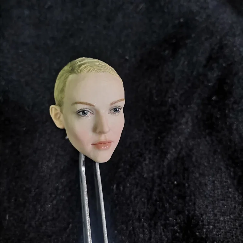 

1/6 Scale Female Soldier Head Sculpt Europe America Spy Tracey Head Carving Model for 12'' Toy Figures Doll Body
