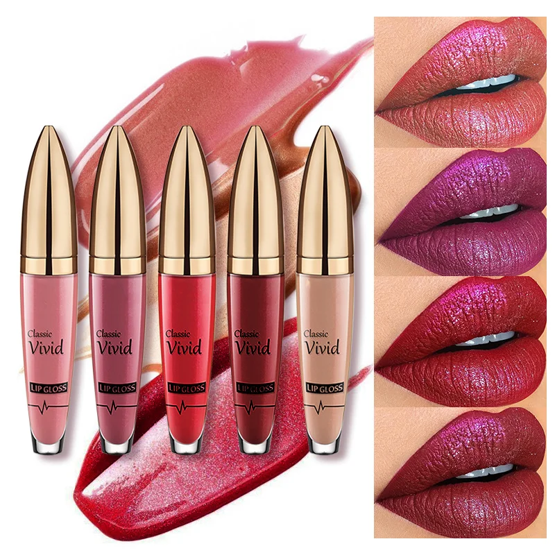 10 colors of matte pearlescent lip gloss non-stick cup lip glaze color rendering liquid lipstick lip gloss