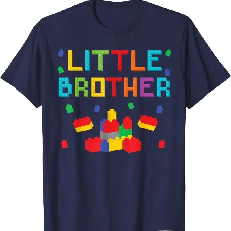 Little Brother Builder Building Blocks Bricks Matching T Shirt