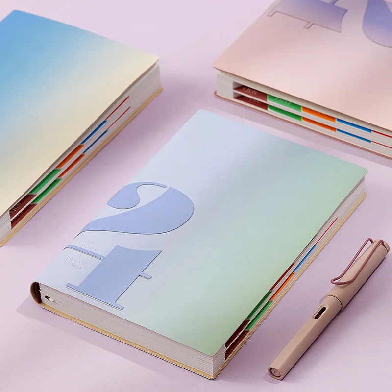 2024 Calendar Notebook Self disciplined Notebook Work Plan Time Management Efficiency Manual Printed Logo notepads  school