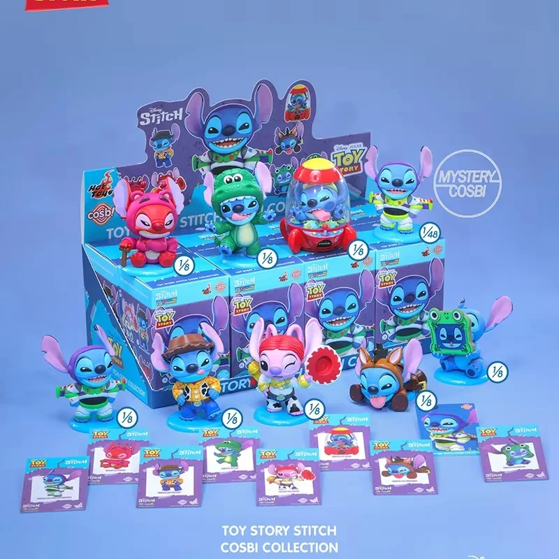 Hot Toys Stitch and  Toy Story Cosbi Collection Blind Box Mini Figure PVC Collectible Mystery Toy Gift For Fans