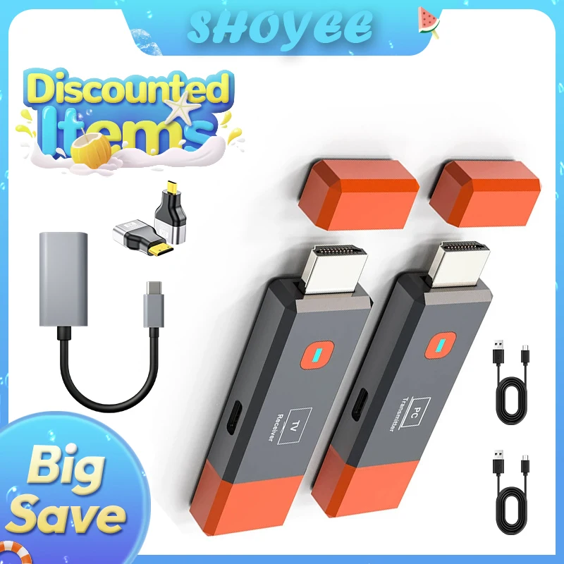 

Wireless Transmitter & Receiver, 4K Decode Input 1080P@60Hz Output, Ultra-Low Latency Plug & Play for Gaming, Home Theater