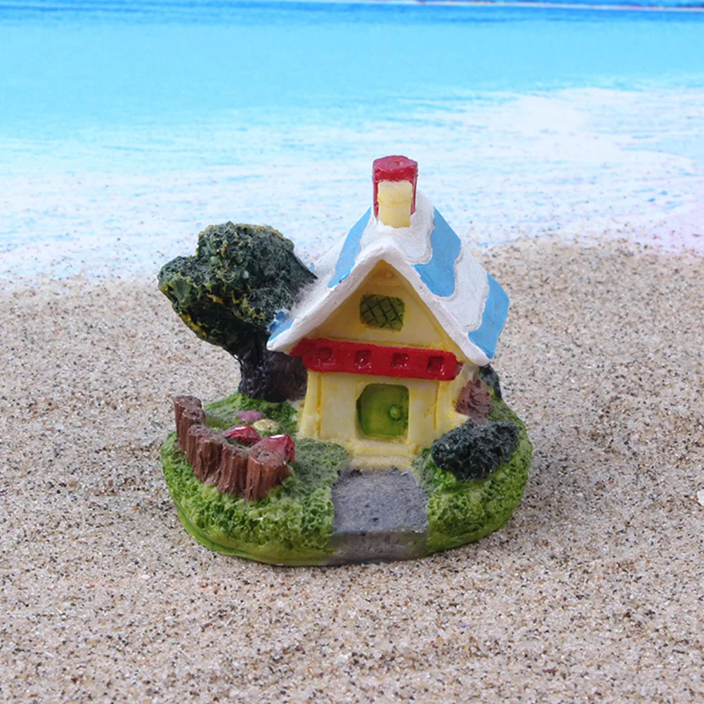 

4Pcs Cute Fairy Tale Resin House Decor Creative Garden Accessories for Miniature Landscape Showcase