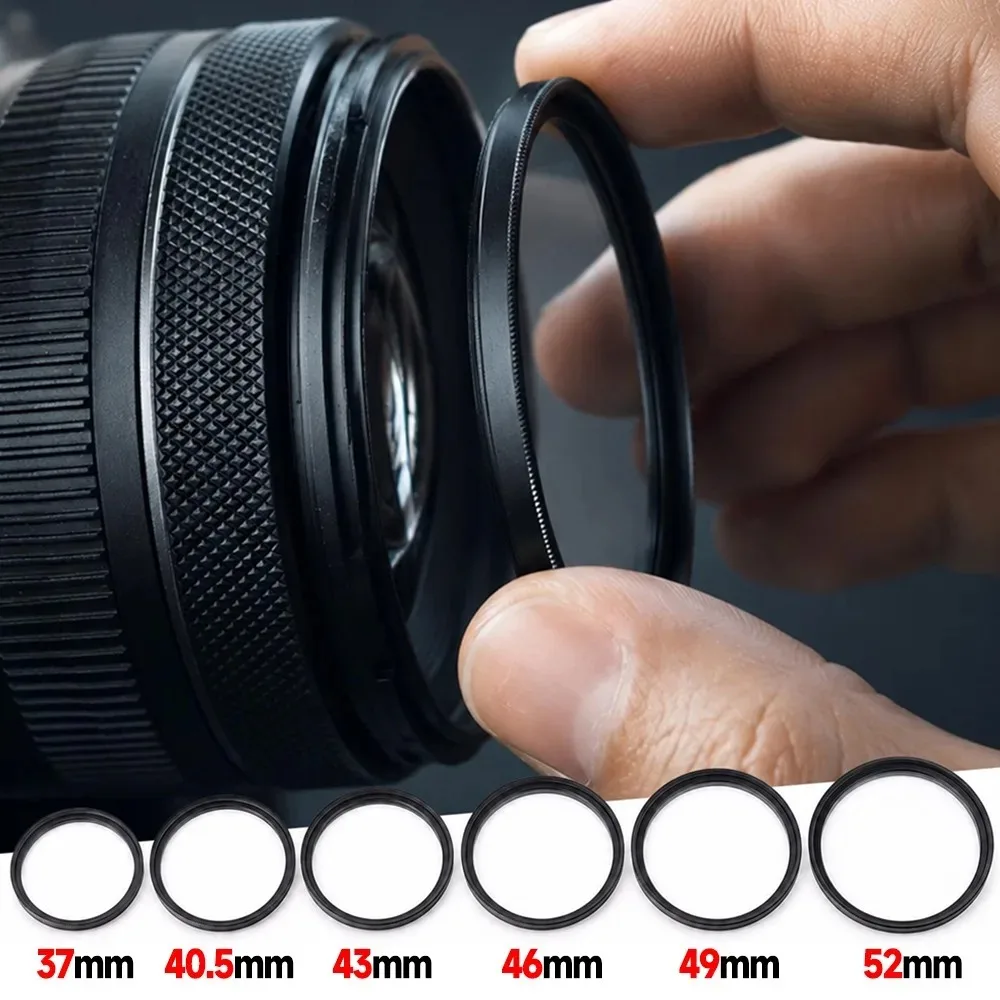 Tapa Protectora de Lente con Filtro UV Digital para Cámaras DSLR y Mirrorless Canon, Nikon, Sony, Fuji, Olympus, 37/40.5/43/46/49/52mm