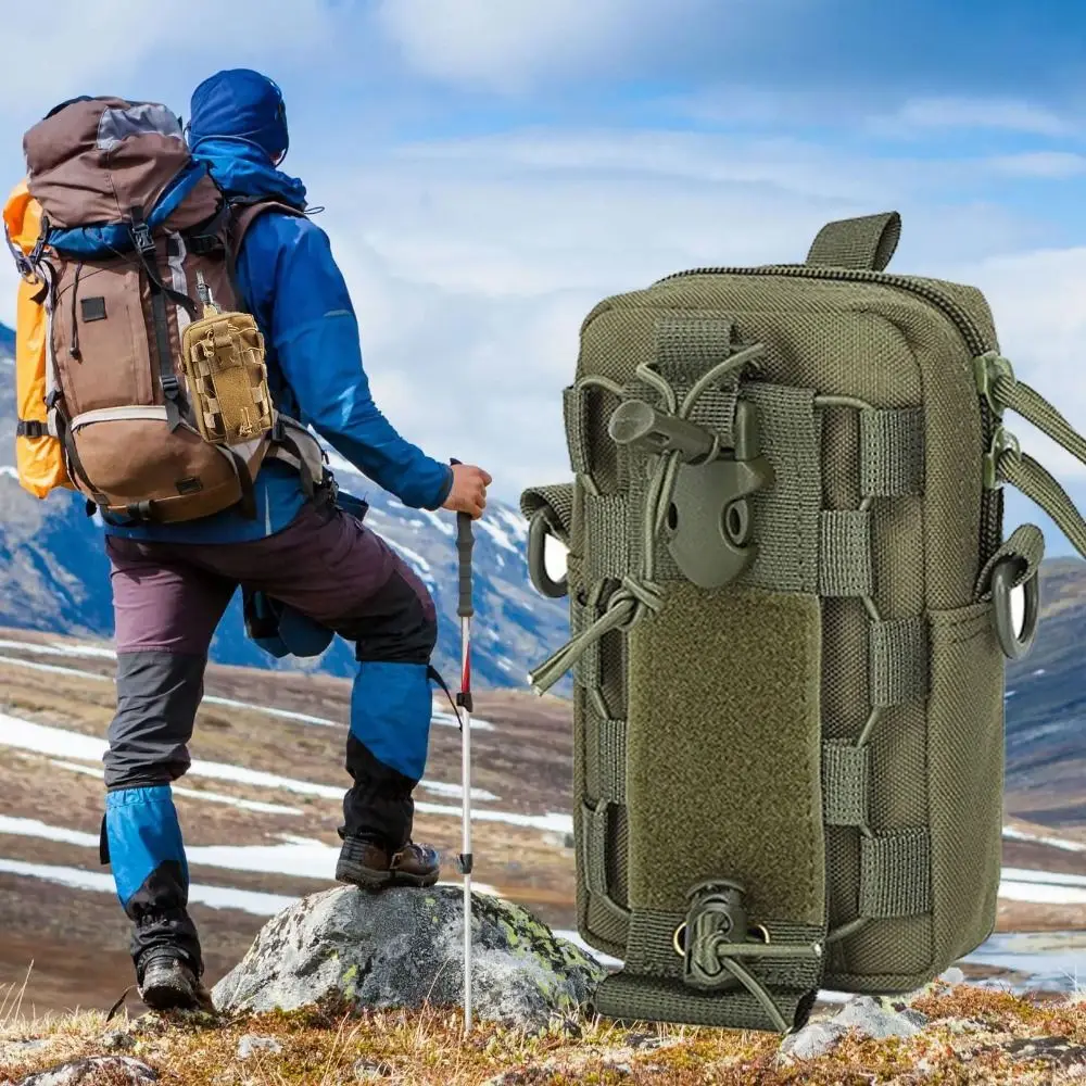 

Zipper Hiking Waist Bags Large Capacity Oxford Cloth Water Bottle Pouch With Strap Adjustable Strap Sports Phone Bag Cycling