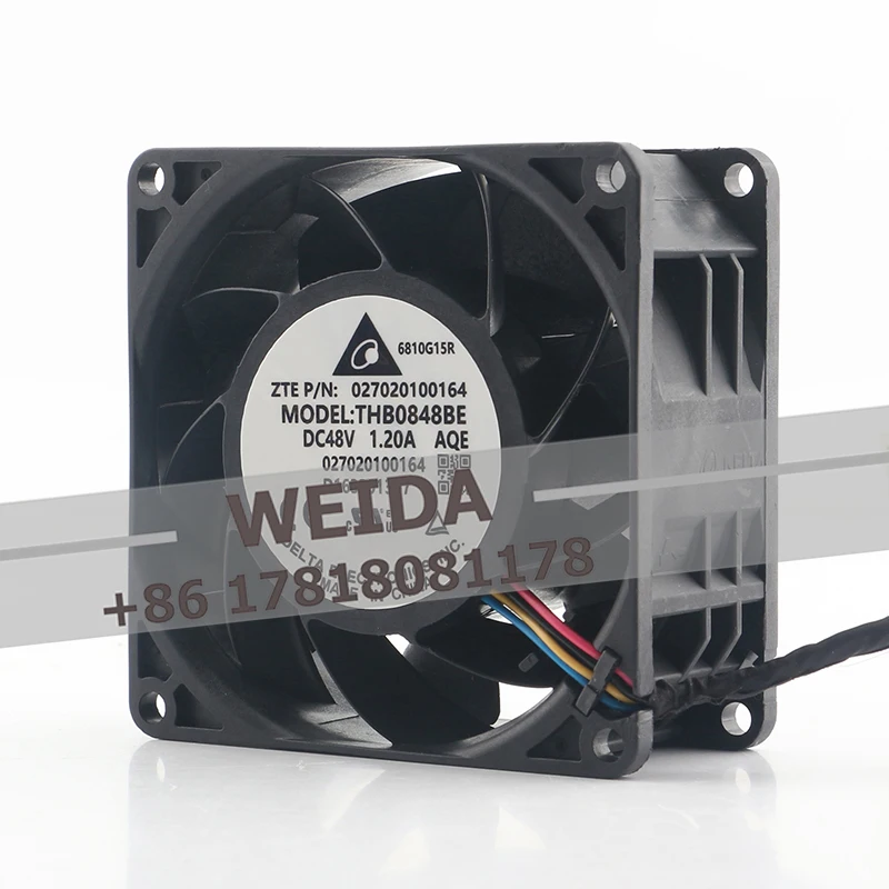Delta 8CM 48V 1.20A THB0848BE frequency PWM 80X80X38MM cooling fan Industrial computer server four-wire