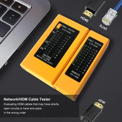 HDMI Cable Tester and Network Cable Tester - Multi-functional Testing Device for HD Monitor and Ethernet Connectivity