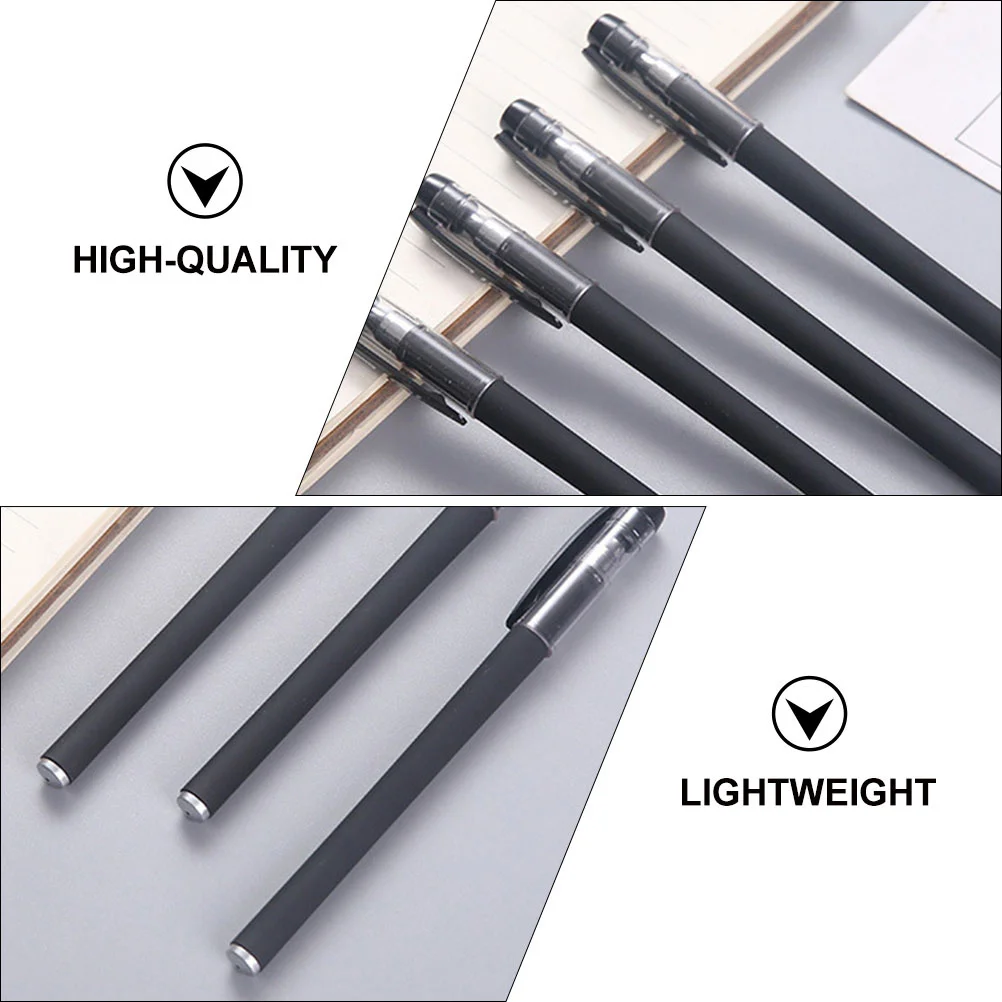 20Pcs Black Gel Pens Writing Instrument for Study Work Marking Cards Lightweight Portable Reliable Performance