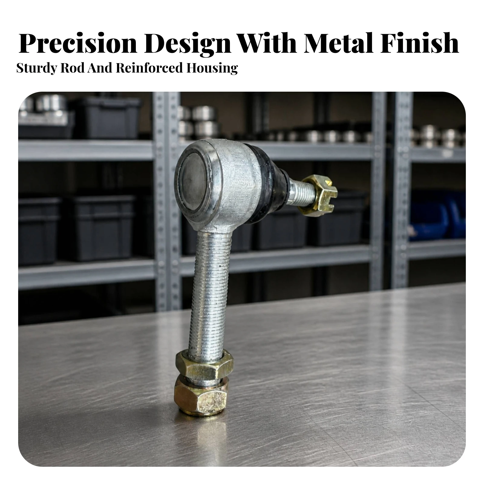 Linkage Component Compact Step Ball Joint with Lock Nut Hardware Vibration-Tolerant for Mechanics, Chassis Setup, Go-Kart