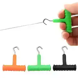 Herramienta para atar nudos de anzuelo tipo T inox de carpa