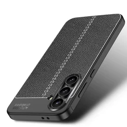For Samsung S24 FE Case Cover Samsung S24 FE Capa New Shockproof TPU Phone Back Bumper Leather Fundas Samsung Galaxy S24 S 24 FE
