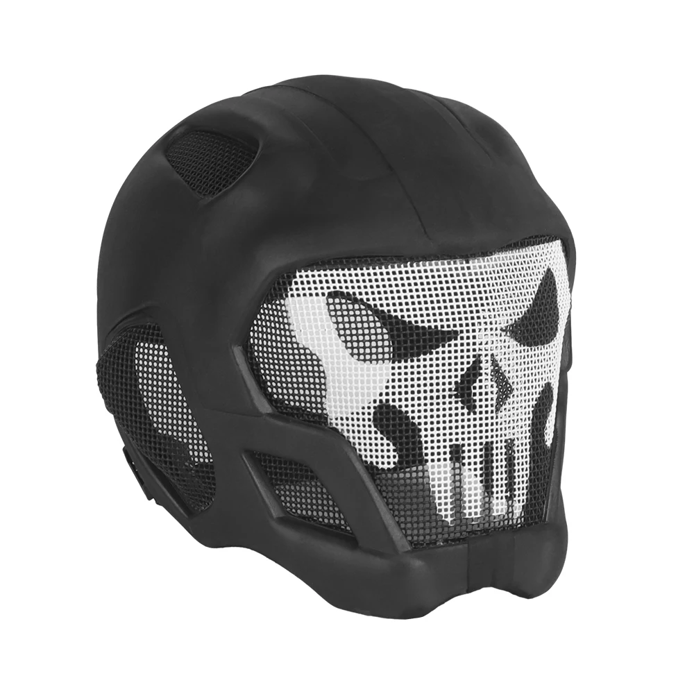 Tactical Full Face Skull Mask Helmet Military Hunting Airsoft Paintball Mask Protective Helmet Wargame Army Safety Lightweight