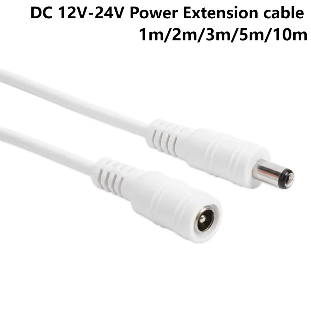 DC 12V-24V Power Extension Cord Cable Lightweight Gadgets Male Female 5.5x2.1mm Easily Carrying Power Adapter Wire