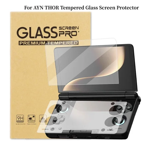 Imagen 1 del producto Portátil para AYN THOR Protector de pantalla de vidrio templado HD pantalla completa THOR Flip pantalla Dual consola de juegos protectores de vidrio templado