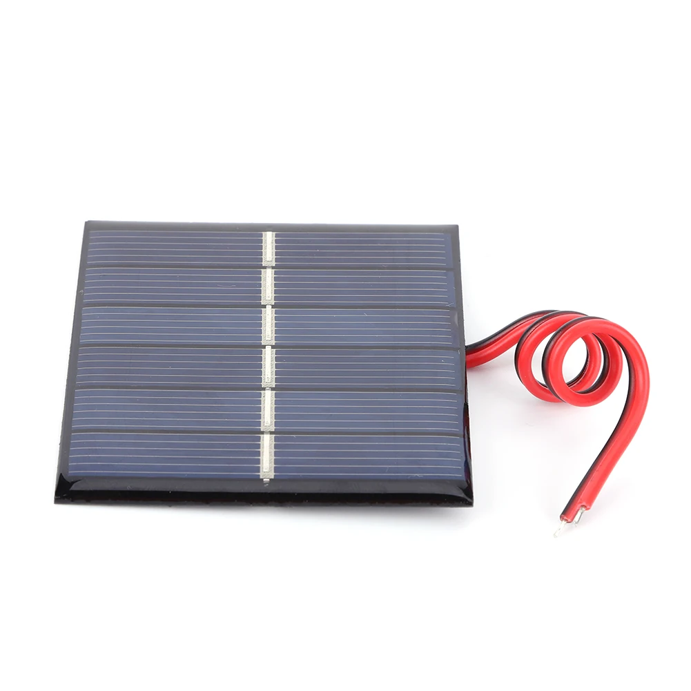 0.55W 3V Mini Solar Panel DIY Solar Battery Charger with Cables Solar Battery Kit Battery Mobile Phone Charger for Solar Light