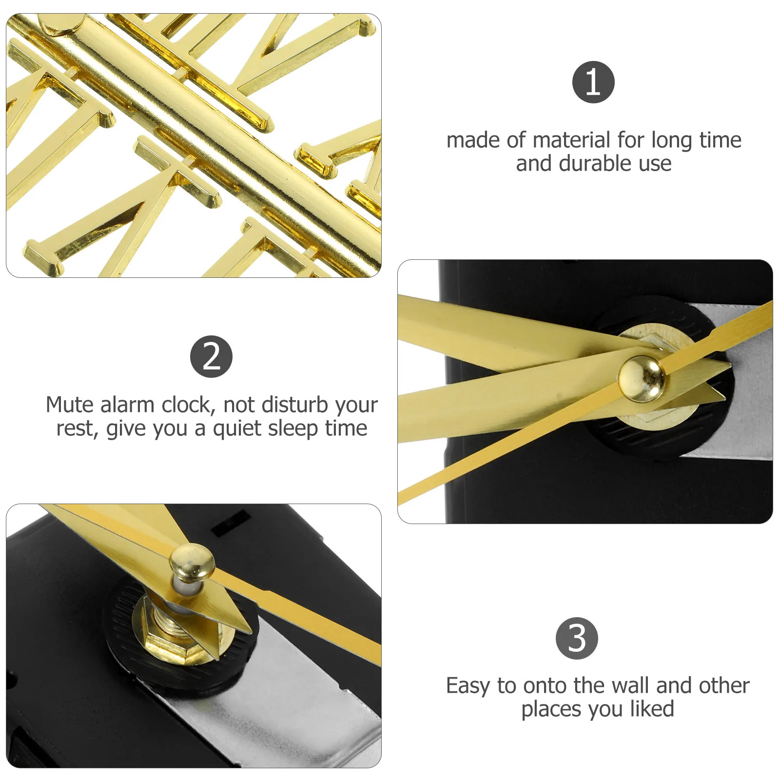 

1 Set Diy Clock Movement Kit Plastic Roman Numerals Clock Mechanism For Wall Hanging Craft Frameless Clocks Repair Replacement