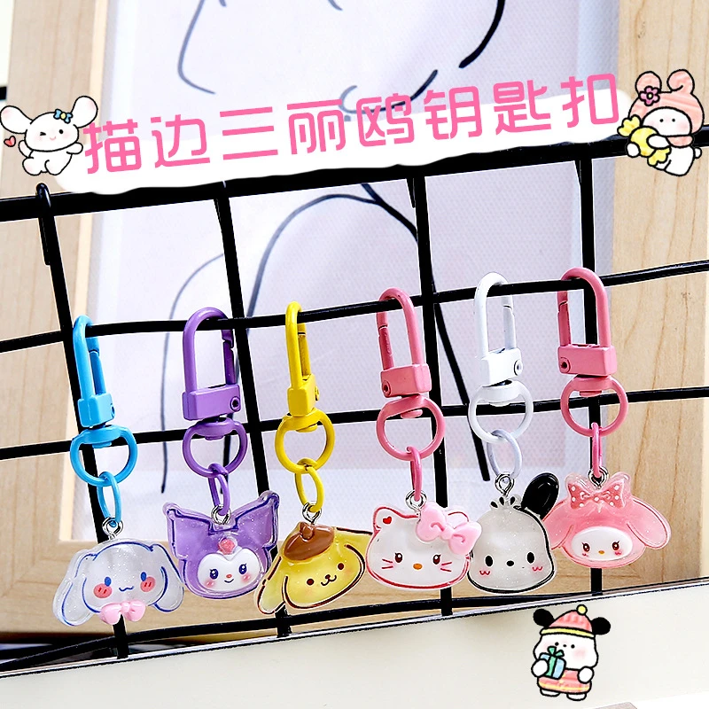 Miniso Sanrio Hello Kitty & Vrienden Sleutelhanger Schattige Kuromi, Cinnamoroll Melodie Pochacco Bedels Voor Tassen Rugzakken Verjaardagscadeau