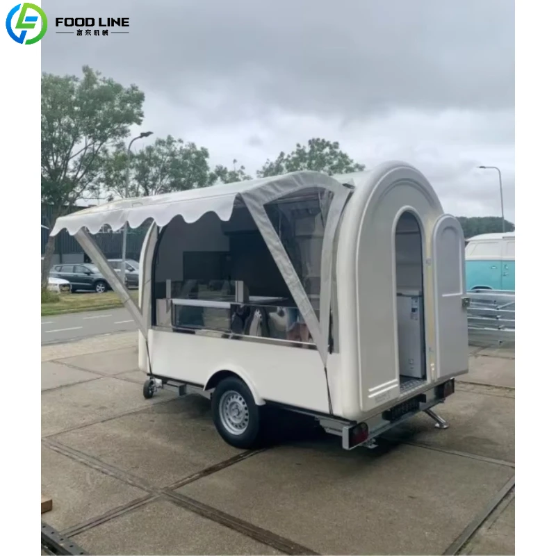 

Customized New Small Size Mobile Street Food Cart Bakery Candy Cart BBQ/Hamburger/Hot Dog Food Truck for Restaurant Use