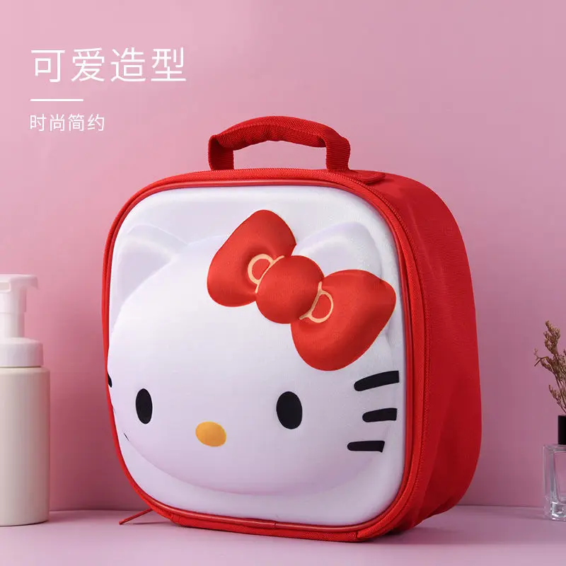 

Модная женская косметичка Sanrio, Hello Kitty Cinnamoroll, вместительная Портативная Сумка Для Хранения Туалетных принадлежностей, мультяшная сумка