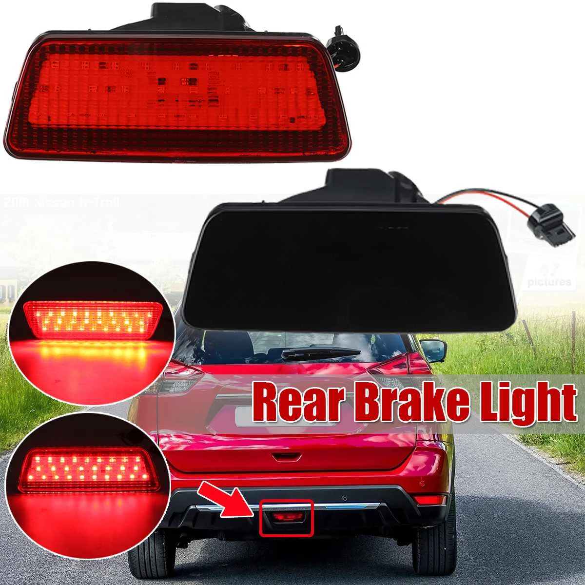 15 LED Rear Bumper Light Tail Reverse Brake Lights Turn Signal Middle Lamp for Nissan X-Trail Juke Rogue For Murano 2011-2016