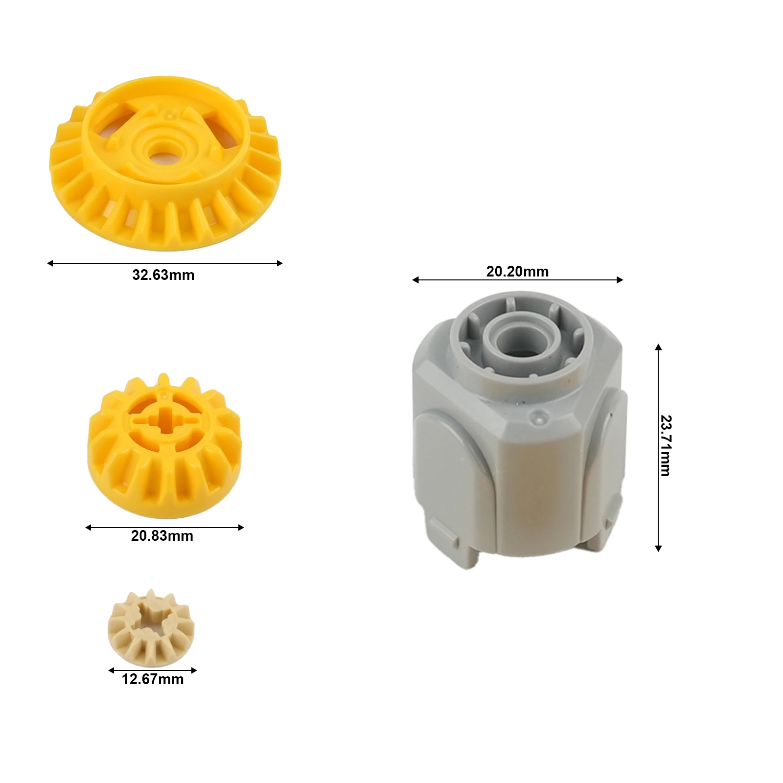 Nowe Kółka Zębate Dyferencjałów MOC Części Techniczne Modyfikacyjne Kompatybilne z Klockami Legoeds 65414 JM0095