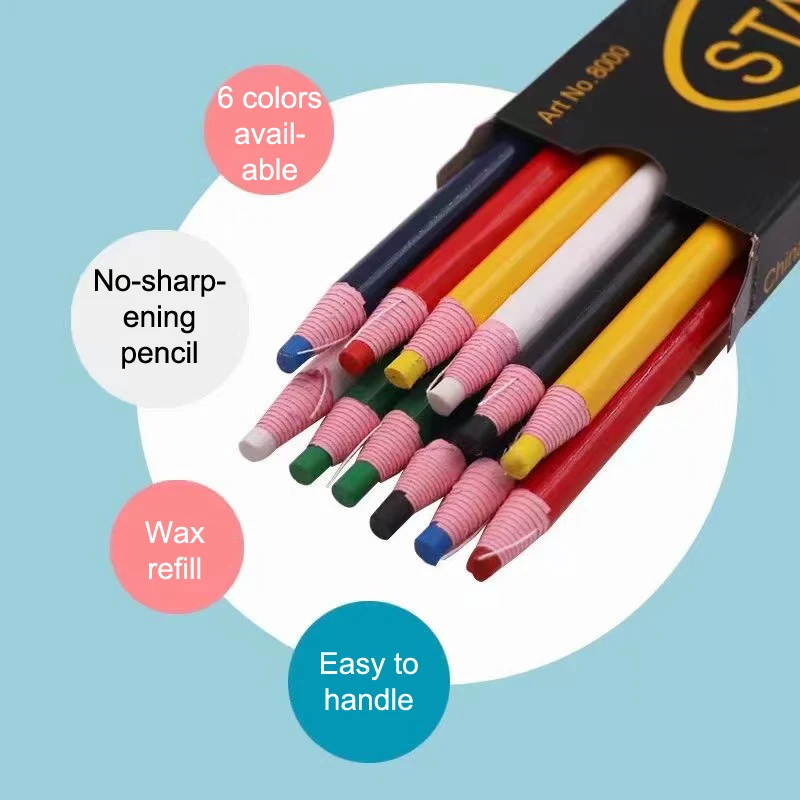 Linea Sharp-free Crayon Leather Line Positioning Pen Roll Paper Positioning mano Tear Crayon Color Line Crayon Marker