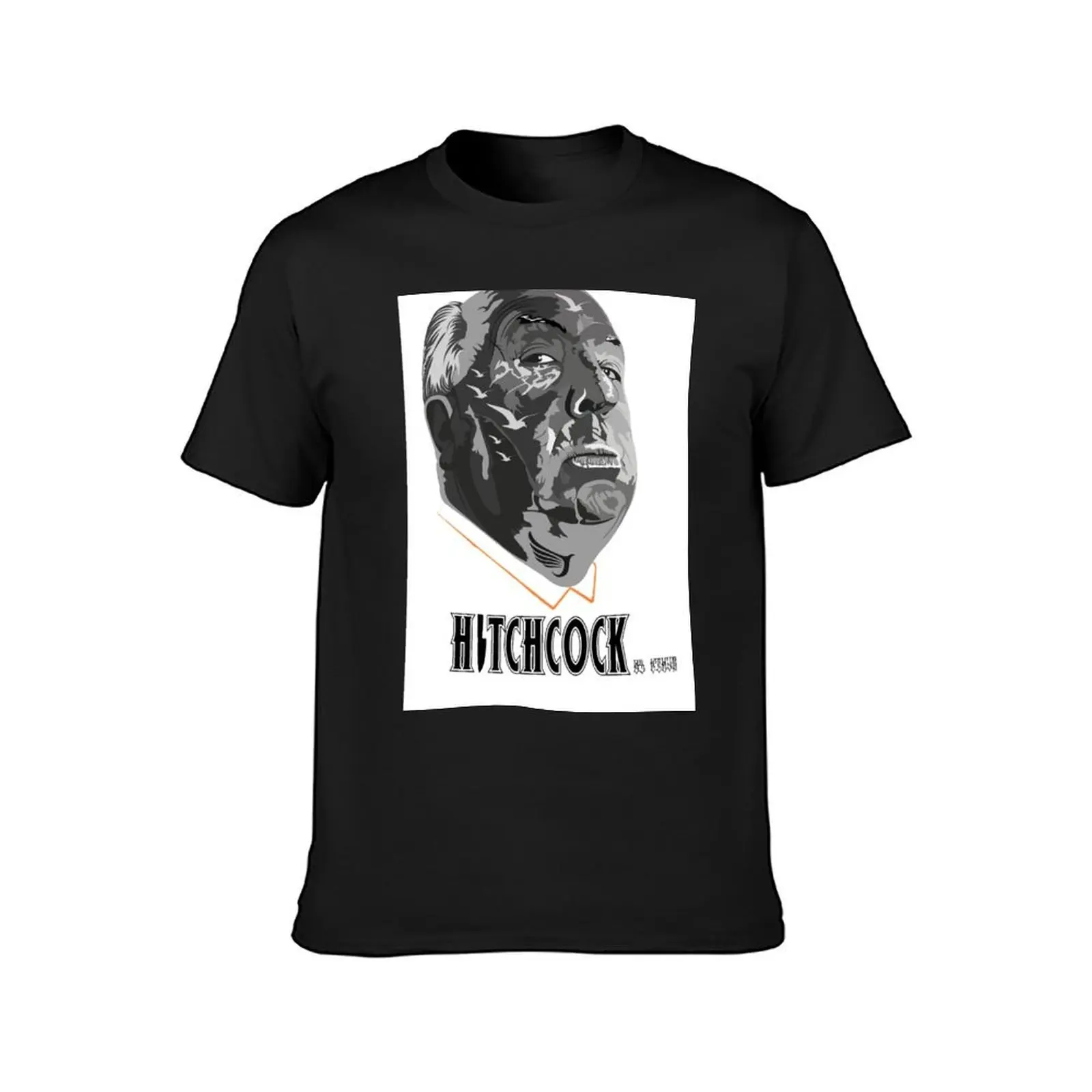 Hitchcock T-Shirt summer tops aesthetic clothes boys animal print tops plain t shirts men