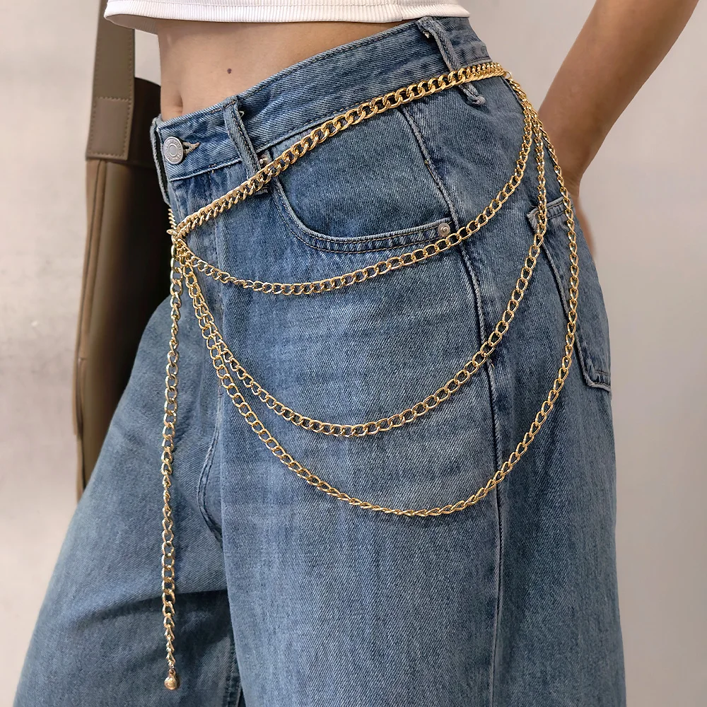 Fashion Golden Tassle Women's Waist Chain Boho Body Jewelry Dress Girdle For Women Daily Use Jeans Chain Belt Female For Party