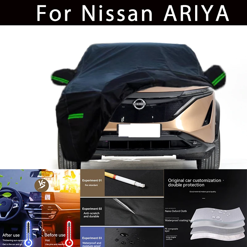 

Наружная защита для Nissan ARIYA, полноразмерные автомобильные Чехлы, снежный чехол, Солнцезащитный водонепроницаемый пыленепроницаемый внешний автомобильный аксессуар