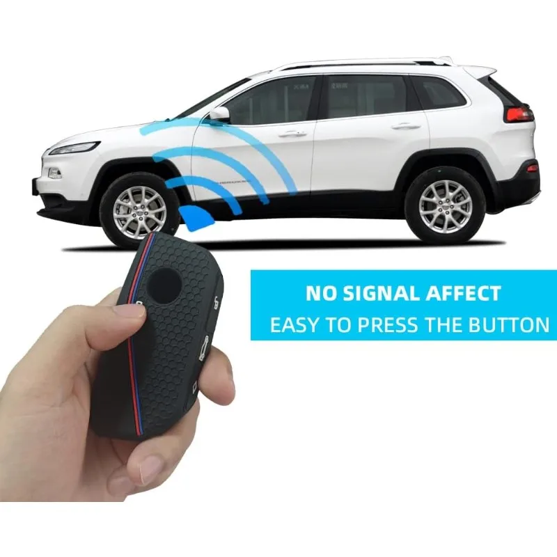 2pcs Set Shockproof Anti-scratch Protector Black Universal Key Holder，Silicone Remote Control Case