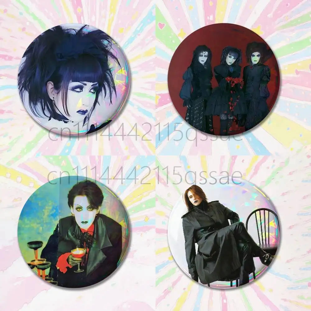 Malice Mizer Visual Kei Rock Pin Button Custom Anime Role Old-school Brooch Cartoon Collar Badge Jewelry Gift Fans