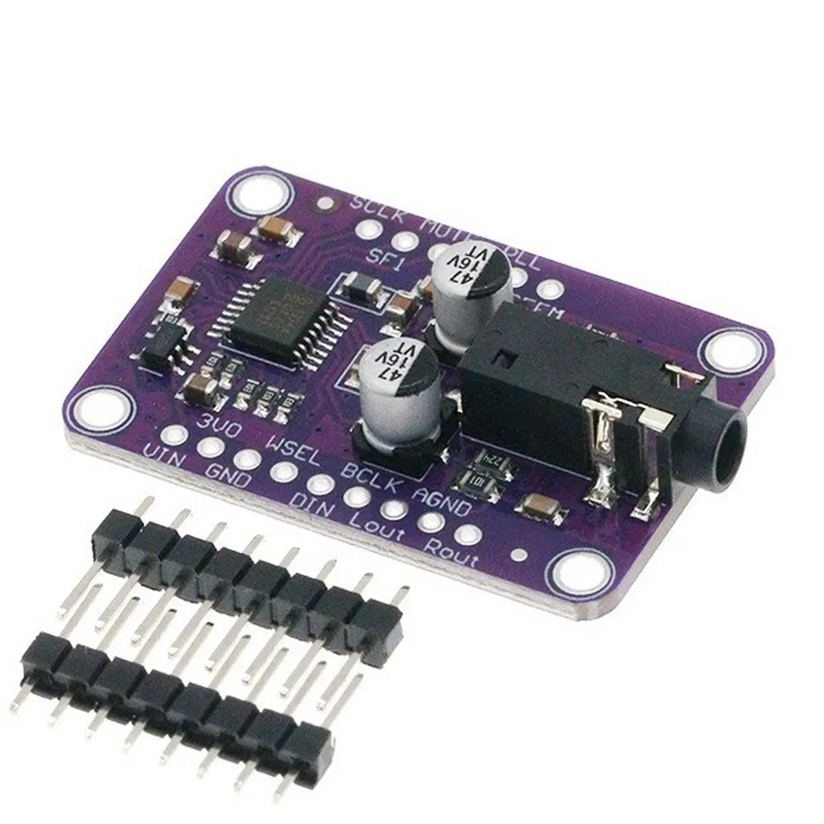 5PCS Module MCU-1334 UDA1334A I2S Audio Stereo Decoder Module Board for 3.3V - 5V