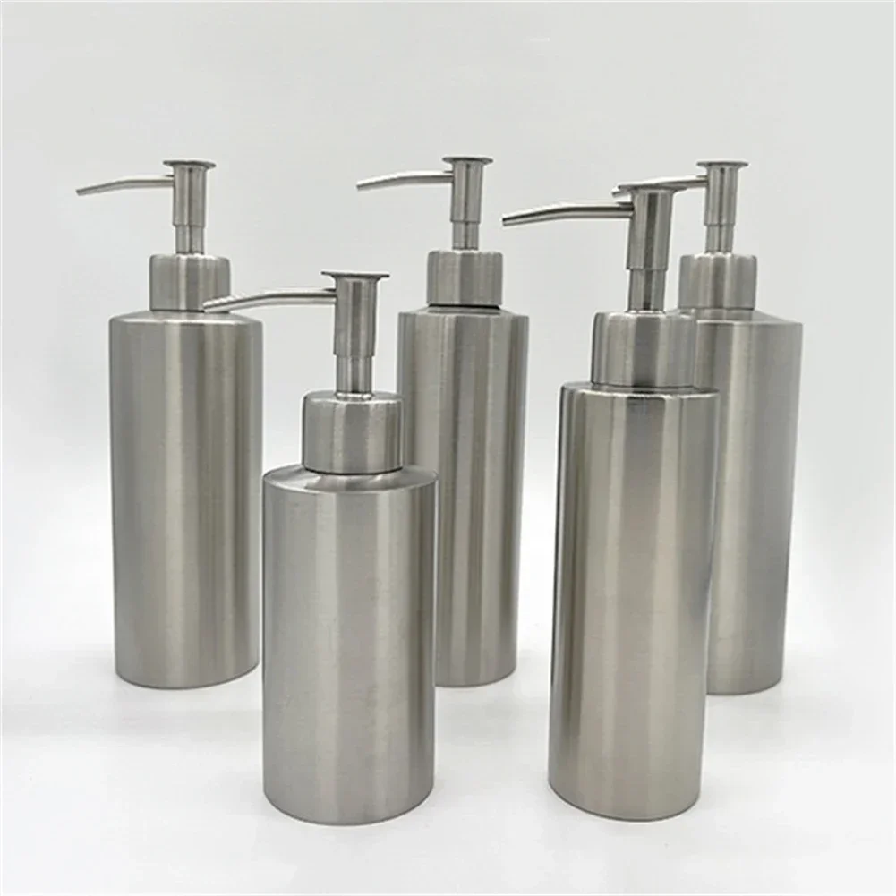 

Дозатор для мыла из нержавеющей стали, бутылка с ручным насосом для ванной комнаты, кухонной раковины, серебристый, от 240 мл до 550 мл, устойчивый к ржавчине