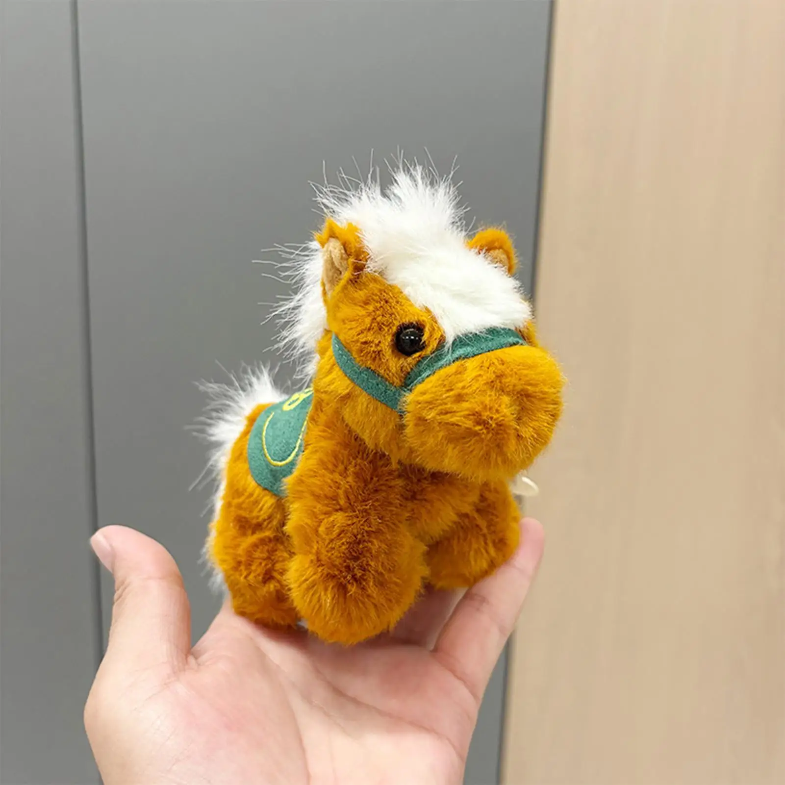 Plush Bag Charm 2026 New Year Animal Keyring 3.93in High Horse Purse Charm For Men Family Girlfriend Girl Boy Kids Birthday Tote