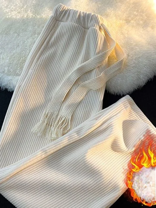 

Мужские повседневные вельветовые брюки прямого кроя с широкими штанинами, весенне-осенние, модные, из полиэфирного волокна, молодежная одежда