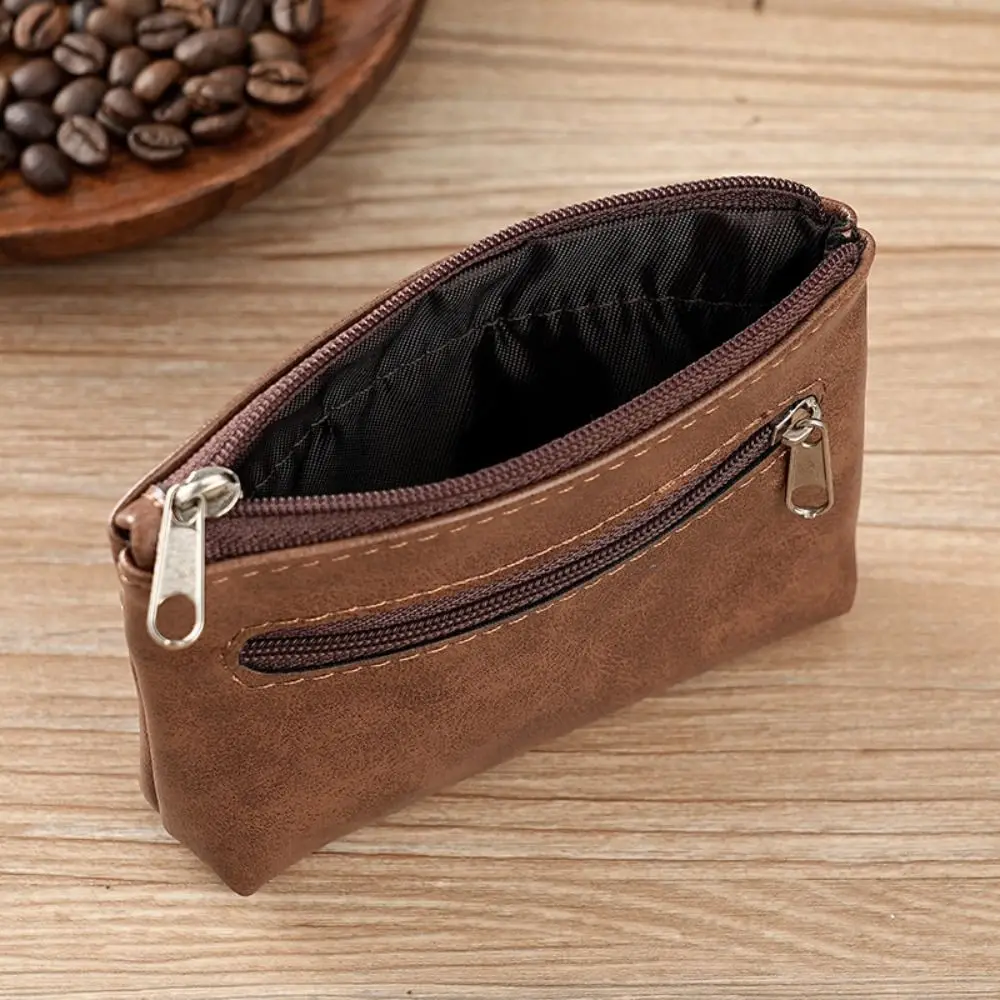 Cartera de pesca PU vintage con cierre para tarjetas y licencias