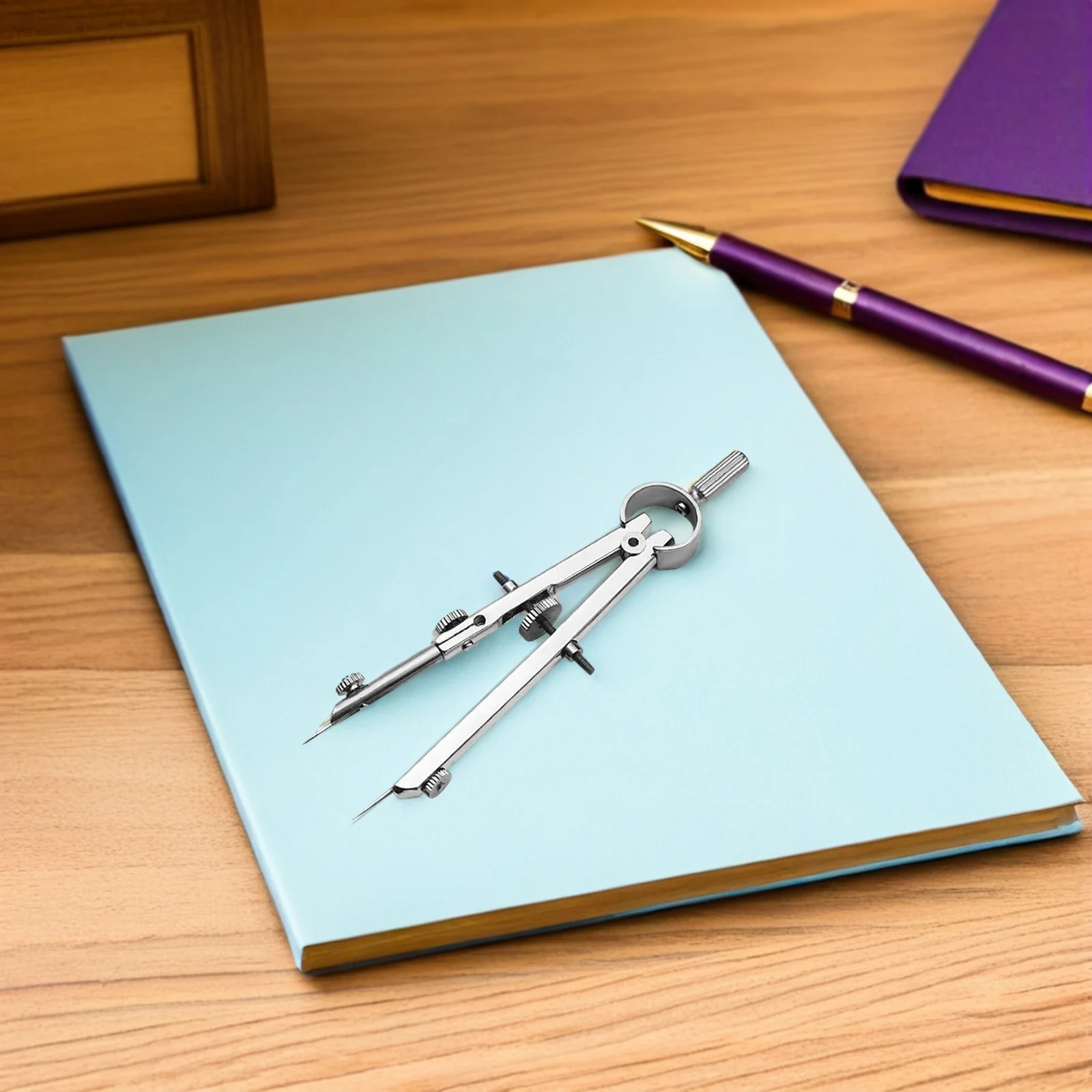 Spring Compass Metal Reusable Wear-Resistant Compact Portable Drawing Tool For Geometry Art Design Drafting Work Accessory