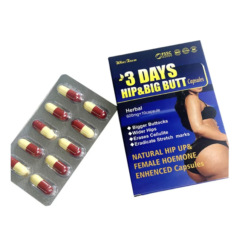 

2 Pcs 3-day Hip Big Butt Capsule Health Food Eradicate Stretch Marks Increase Hip Lifting Tightening Hip Car