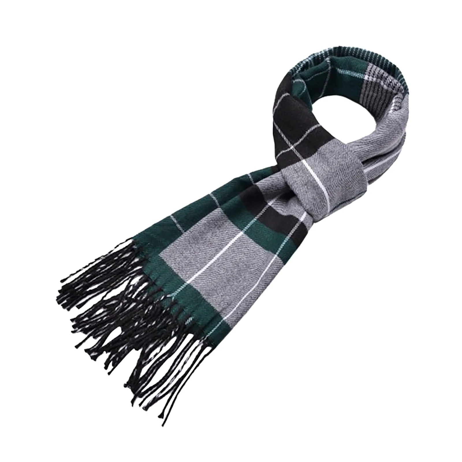 Wool Feel Scarf Warm Soft Lightweight Scottish Scotland Check Tartan Plaid Gift For Men Women Kids Silk Hair Scarves