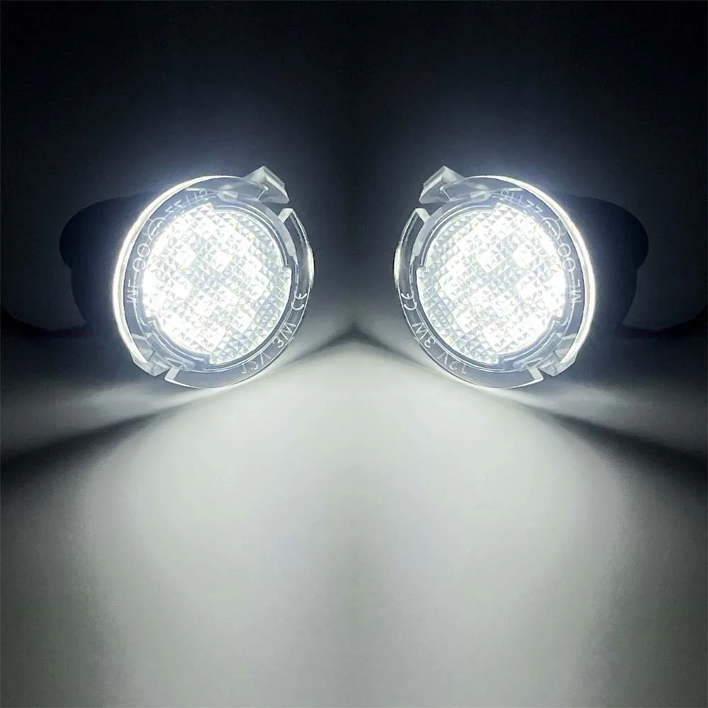 2x LED Side Under Mirror Puddle Light For Ford Focus C-Max Kuga Mondeo Mondeo Fusion Ranger Expedition F-150 Edge S-Max Car Lamp