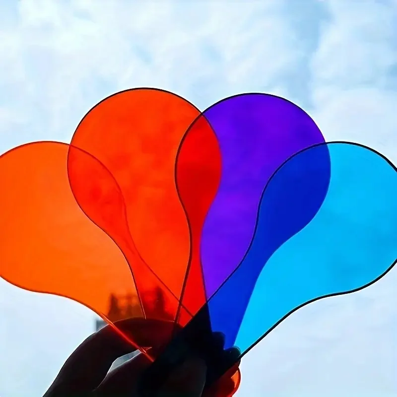 6 Pcs Color Mixing Set for Optical Experiments. Learn Color Transition with Overlay Puzzle Cards, Great Educational Aid.