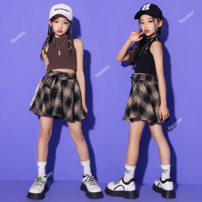 Girls Jazz Dance Costume Handsome Japanese Street Dance Costume Kids Performance Clothes Set Hip Hop Walking Model Stage