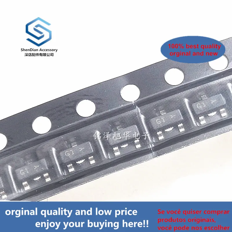 1000pcs 100% orginal new MMBT5551 2N5551 silk-screen G1 0.6A/180V SOT-23 NPN SMD Transistor