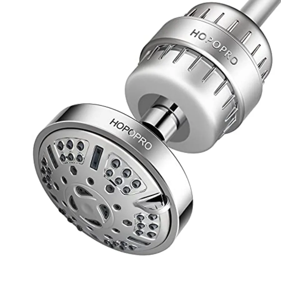 9 Modes Shower Head and 18 Stages Shower Filter Combo High Pressure Filtered Showerhead High Output Shower Head for Healthy Wat