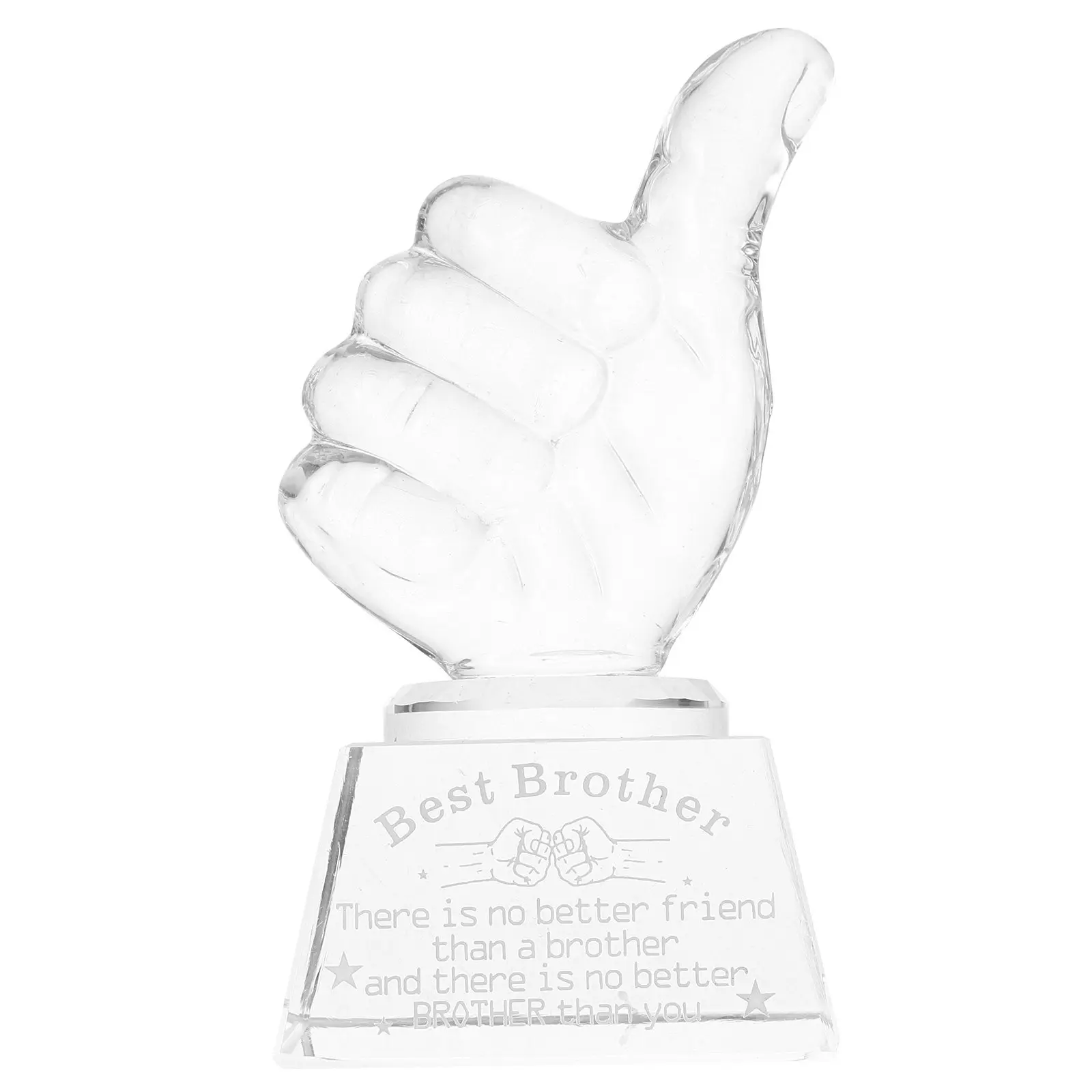 

Crystal Thumb Trophy Clear Decorative Award Desktop Ornament Elegant Home Office Competition Party Gift Crystal Thumb Trophy