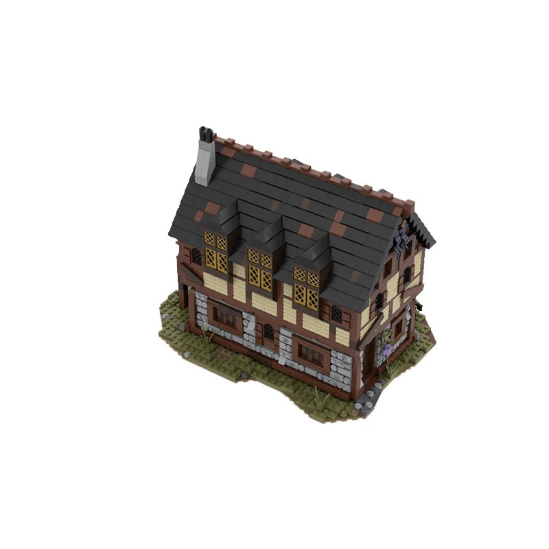 3124 قطعة من مكعبات البناء المعيارية القابلة للتخصيص بتصميم منزل تاجر ومزرعة، لعبة تعليمية إبداعية للتجميع الذاتي، هدية